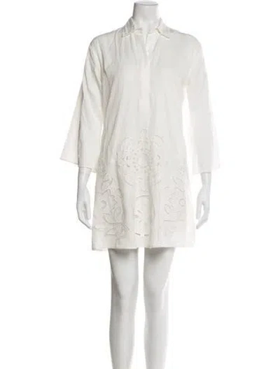 Pre-owned Misa Mini Dress In White