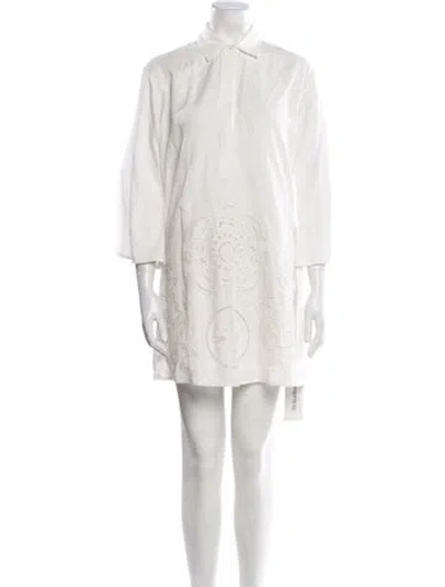 Pre-owned Misa Mini Dress In White
