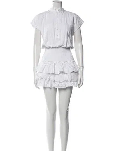 Pre-owned Misa Mini Dress In White