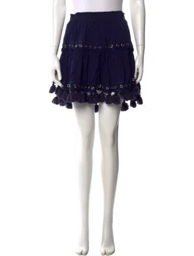 Pre-owned Misa Mini Skirt In Black