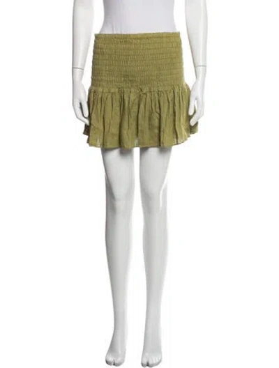 Pre-owned Misa Mini Skirt In Green