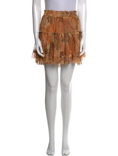 Pre-owned Misa Mini Skirt In Orange