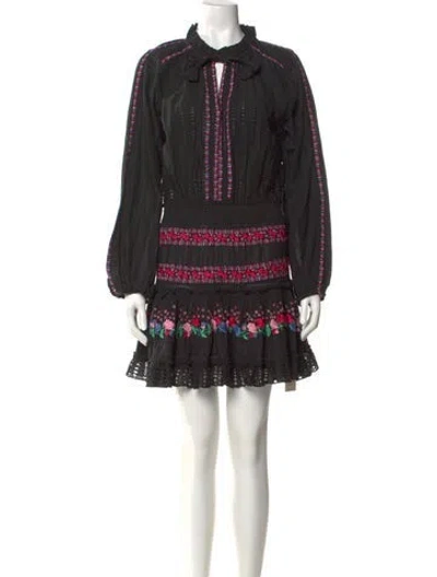 Pre-owned Misa Mock Neck Mini Dress In Multi