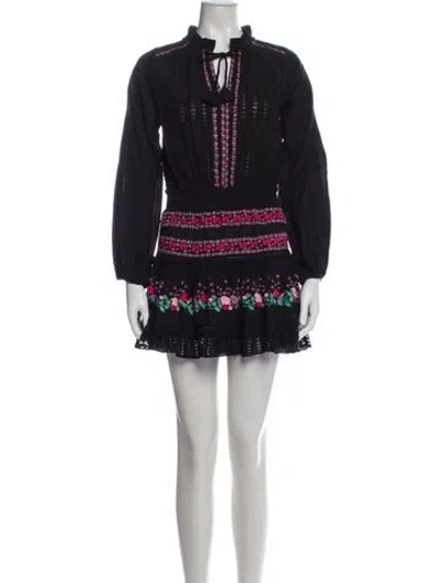 Pre-owned Misa Mock Neck Mini Dress W/ Tags In Blue