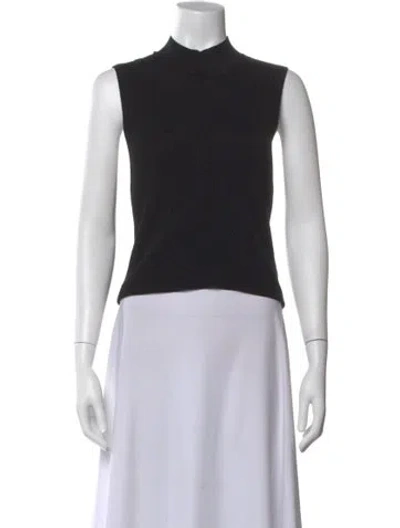 Pre-owned Misa Mock Neck Sleeveless Top W/ Tags In Black