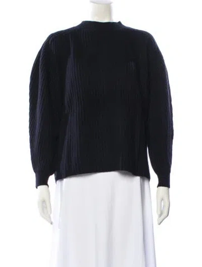 Pre-owned Misa Mock Neck Sweater In Black