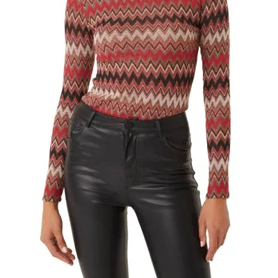 Misa Nadja Top Winter Chevron L In Brown