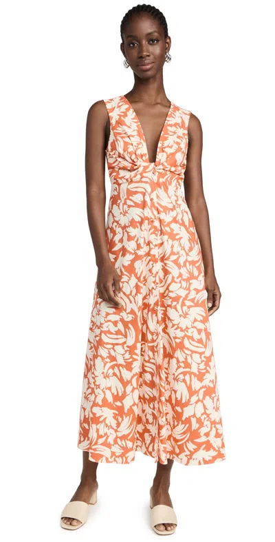 misa orange dress Fiore Dress in Abstract Summer Shade L / Abstract Summer Shade
