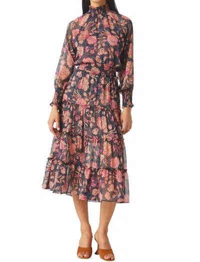 Misa Nanda Skirt In Flora Dot In Pink