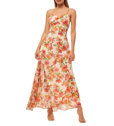 Misa Negine Dress In Palmarei Blooms Mix In Multi
