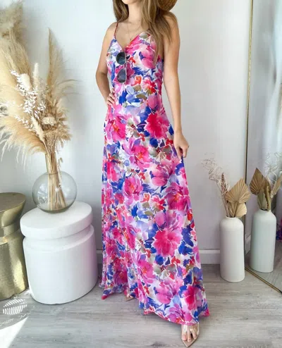 Misa Negine Maxi Dress In In Full Bloom In Multi