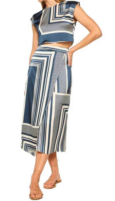 Misa Nilla Skirt In Linear Geo