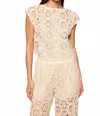 Misa Nissa Crochet Top In Cream In White