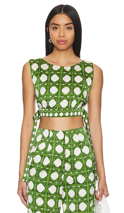 Misa Olena Top In Rattan Tile Mix
