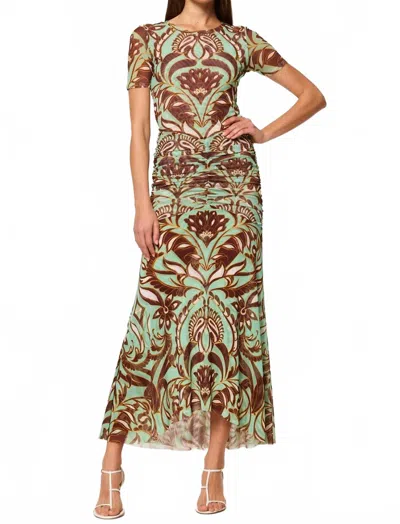 Misa Ollie Skirt In Bown Vintage Botanical Mesh In Multi