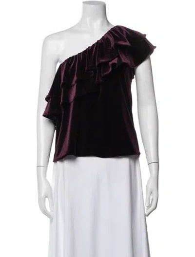 Pre-owned Misa One-shoulder Sleeveless Top W/ Tags In Black
