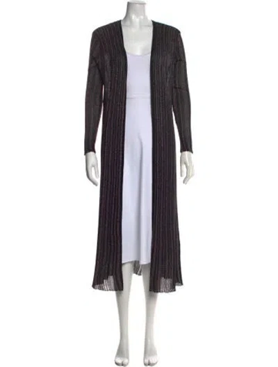 Pre-owned Misa Open Front Sweater In Black
