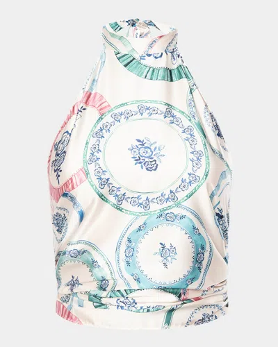 Misa Ora Satin Halter Top