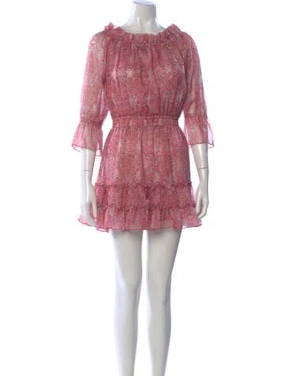 Pre-owned Misa Paisley Print Mini Dress In Multi