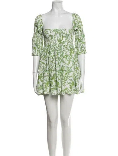 Pre-owned Misa Paisley Print Mini Dress In Multi