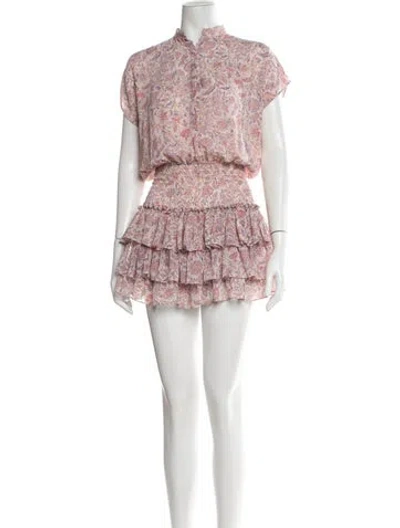 Pre-owned Misa Paisley Print Mini Dress In Multi