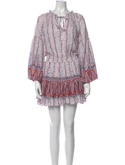 Pre-owned Misa Paisley Print Mini Dress In Neutral