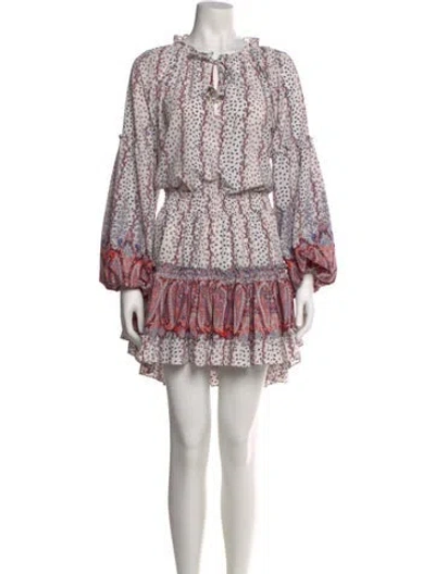Pre-owned Misa Paisley Print Mini Dress In Pink