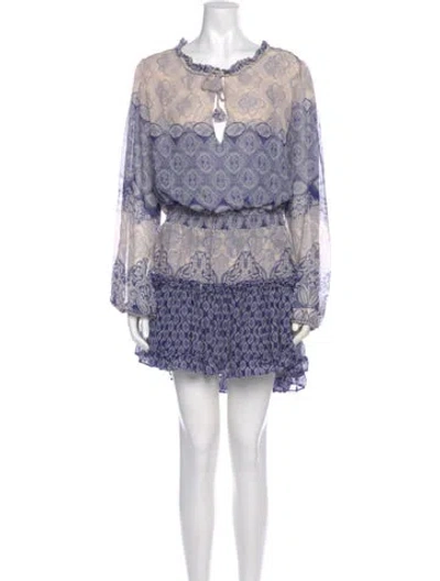 Pre-owned Misa Paisley Print Mini Dress In Pink