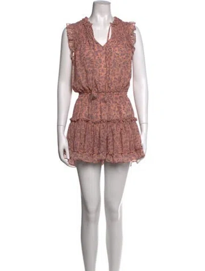 Pre-owned Misa Paisley Print Mini Dress In Pink
