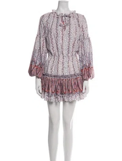 Pre-owned Misa Paisley Print Mini Dress In Pink