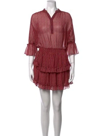Pre-owned Misa Paisley Print Mini Dress In Pink