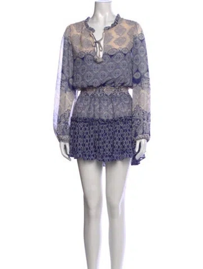 Pre-owned Misa Paisley Print Mini Dress In Pink