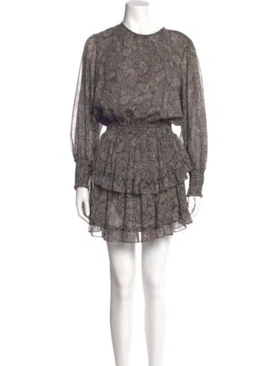 Pre-owned Misa Paisley Print Mini Dress W/ Tags In Black