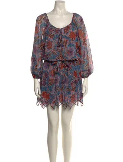 Pre-owned Misa Paisley Print Mini Dress W/ Tags In Multi