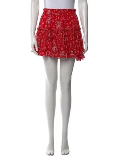 Pre-owned Misa Paisley Print Mini Skirt In Multi