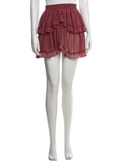 Pre-owned Misa Paisley Print Mini Skirt In Pink