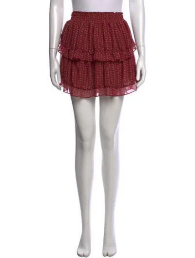 Pre-owned Misa Paisley Print Mini Skirt W/ Tags In Purple