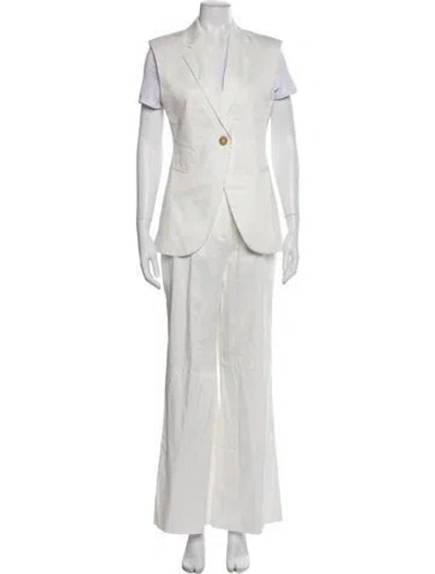Pre-owned Misa Pant Set In White