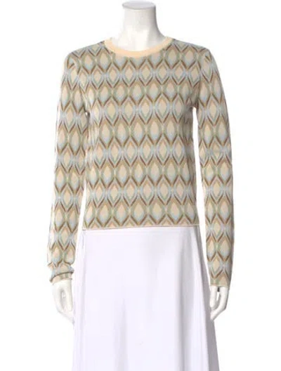 Pre-owned Misa Patterned Crew Neck Top W/ Tags In Multi