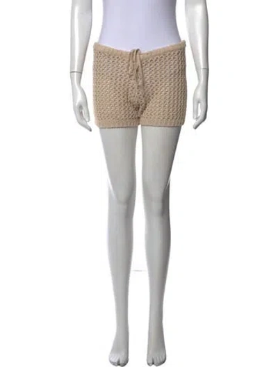 Pre-owned Misa Patterned Mini Shorts W/ Tags In Neutrals