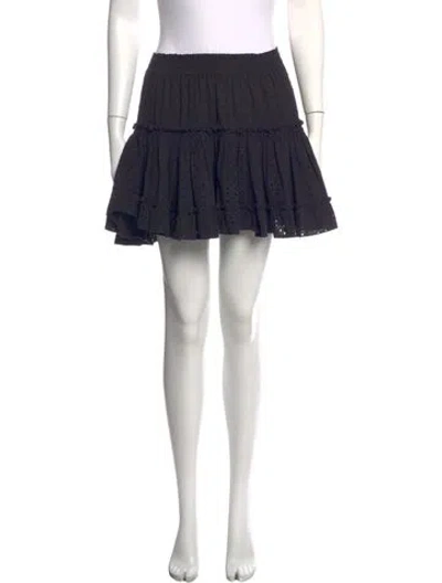 Pre-owned Misa Patterned Mini Skirt In Blue