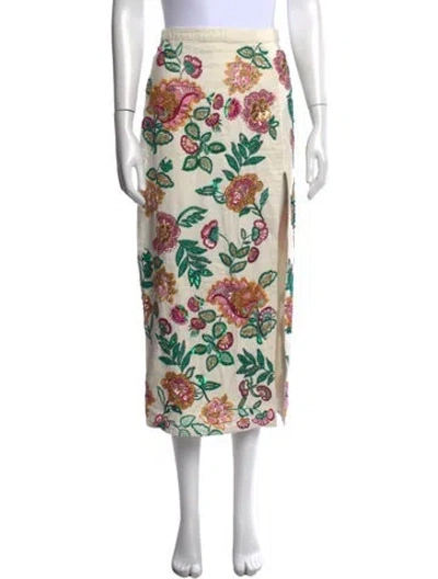 Pre-owned Misa Patterned Skirt In Neutrals