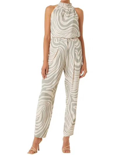 Misa Perry High Waisted Pants In Abstract Zebra In Multi