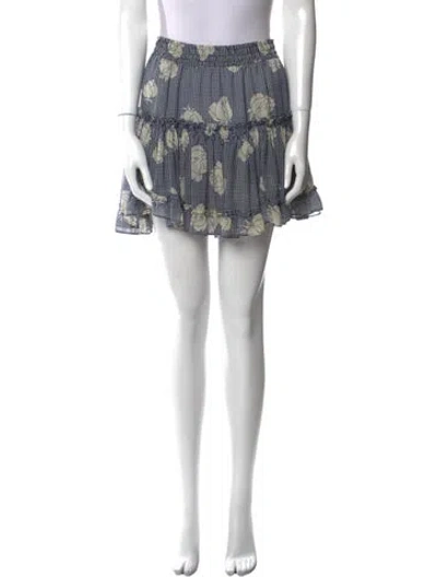 Pre-owned Misa Plaid Print Mini Skirt