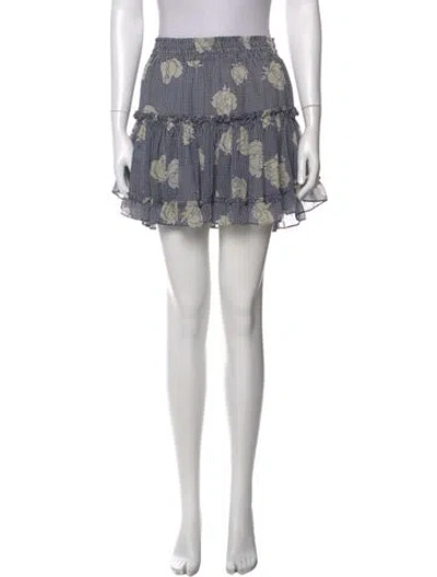 Pre-owned Misa Plaid Print Mini Skirt