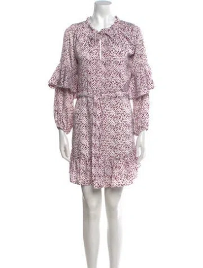 Pre-owned Misa Polka Dot Print Mini Dress In Multi