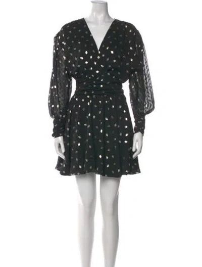 Pre-owned Misa Polka Dot Print Mini Dress In Multi