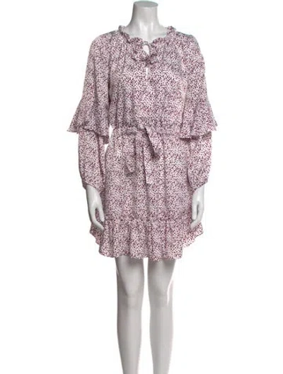 Pre-owned Misa Polka Dot Print Mini Dress W/ Tags In Neutral