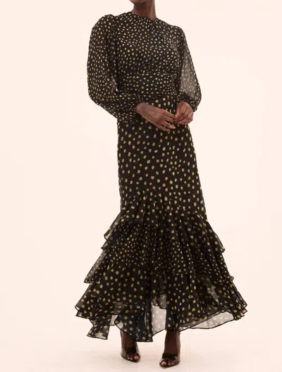 Misa Polka Dot Skirt In Black