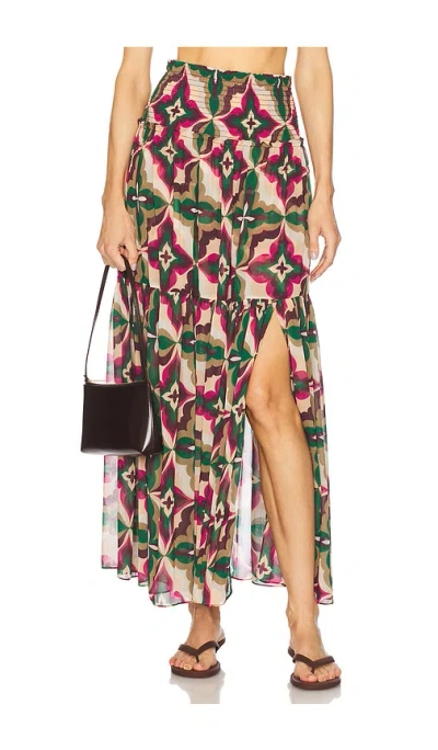 Misa Polly Skirt In Prismatic Tile Fusch